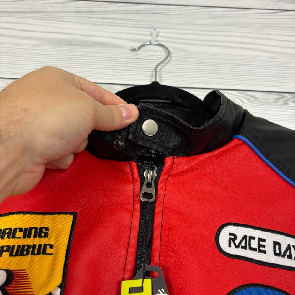 Refinery Republic Race Day Zip Up Jacket Size Small NWT Red/Black - Picture 4 of 12